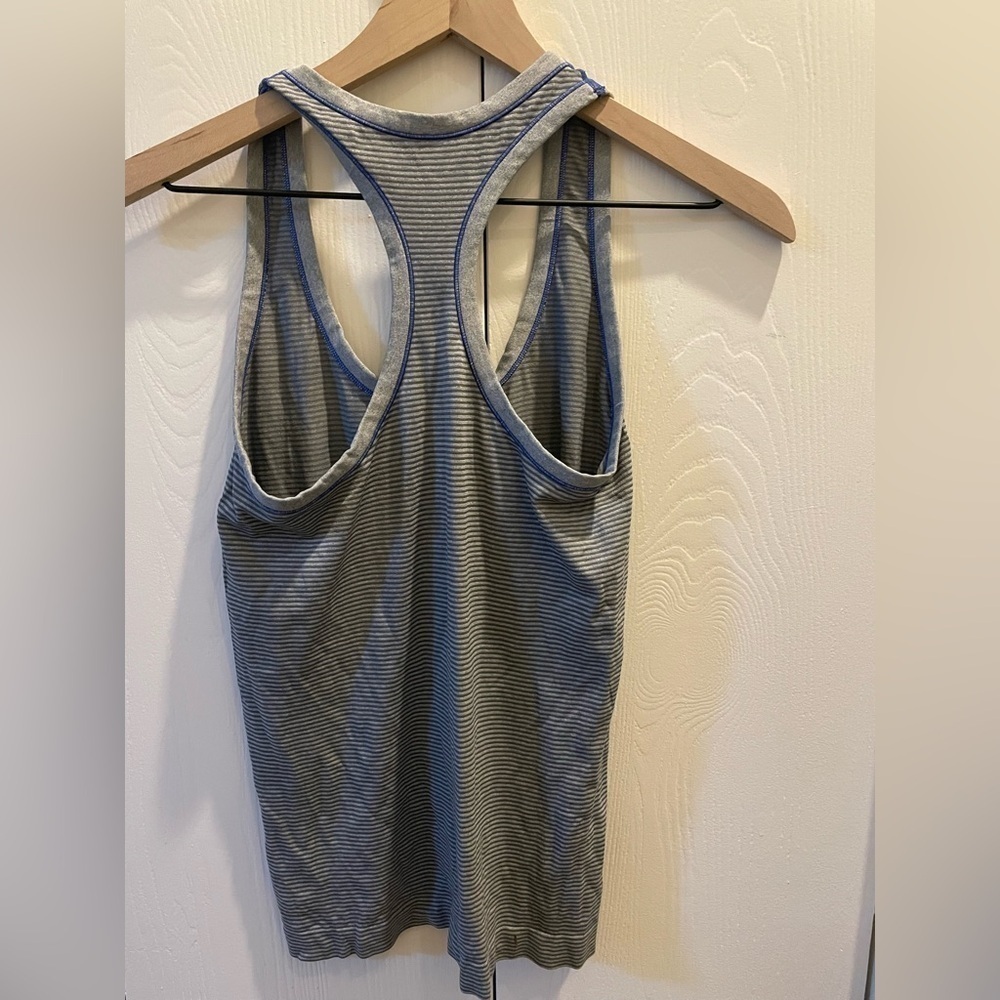 Striped Athletic Racerback Tank Top - Picture 2 of 3